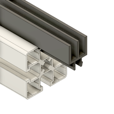 MODULAR SOLUTIONS SLIDE PROFILE&lt;br&gt;2 CHANNEL SLIDING DOOR PROFILE 2M